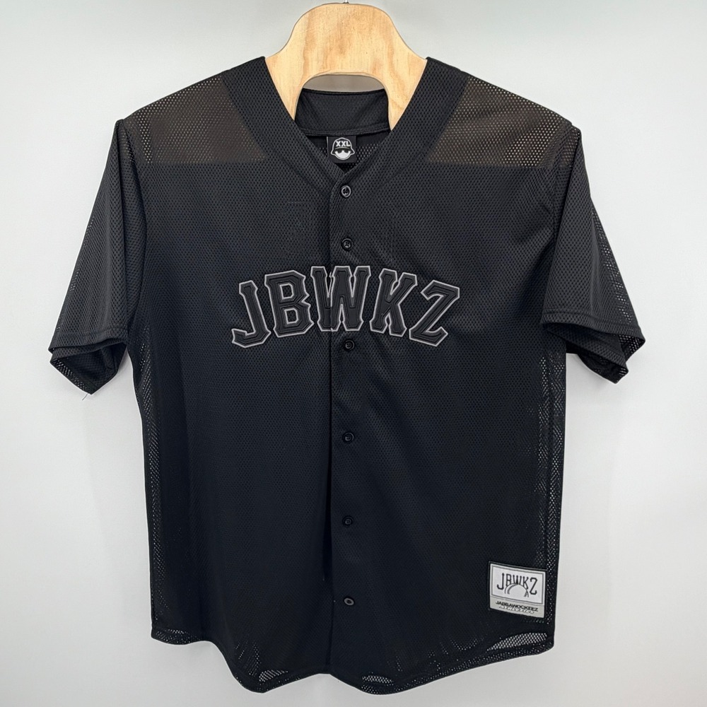 Jabbawockeez Athletics GEE 1 Baseball Jersey XXL Mesh Hip Hop Dance Black